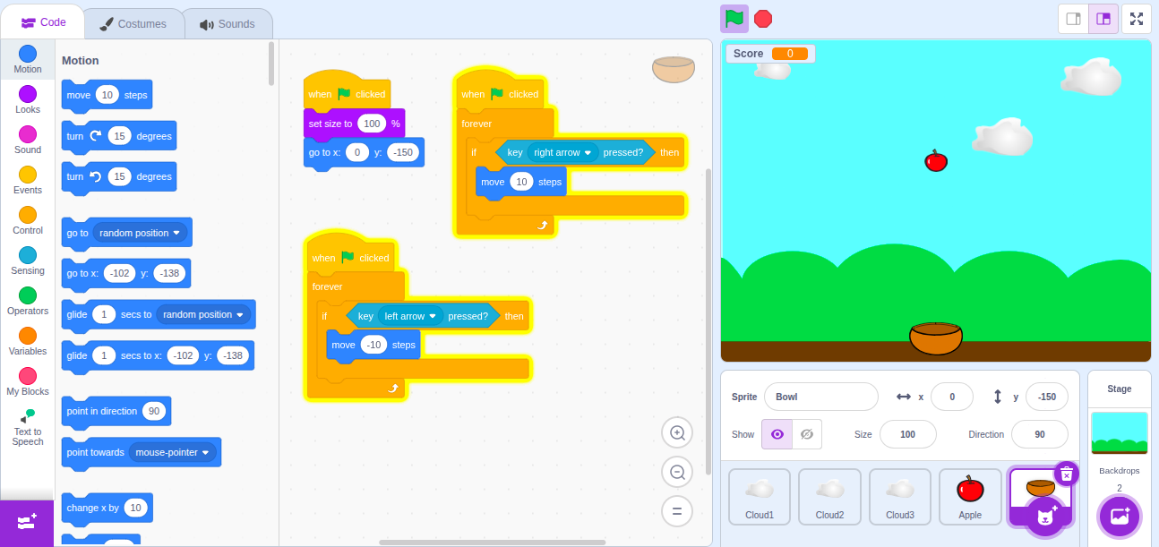 Catch the Apple game screenshot