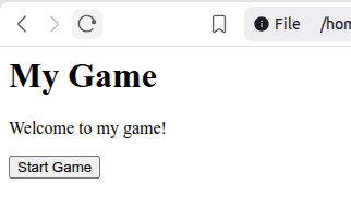Result showing heading paragraph and button