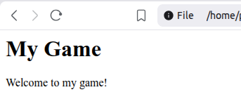 Result of h1 and paragraph code